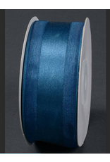 RIBBON: SATIN EDGE NAVY  7/8" x  25 yards