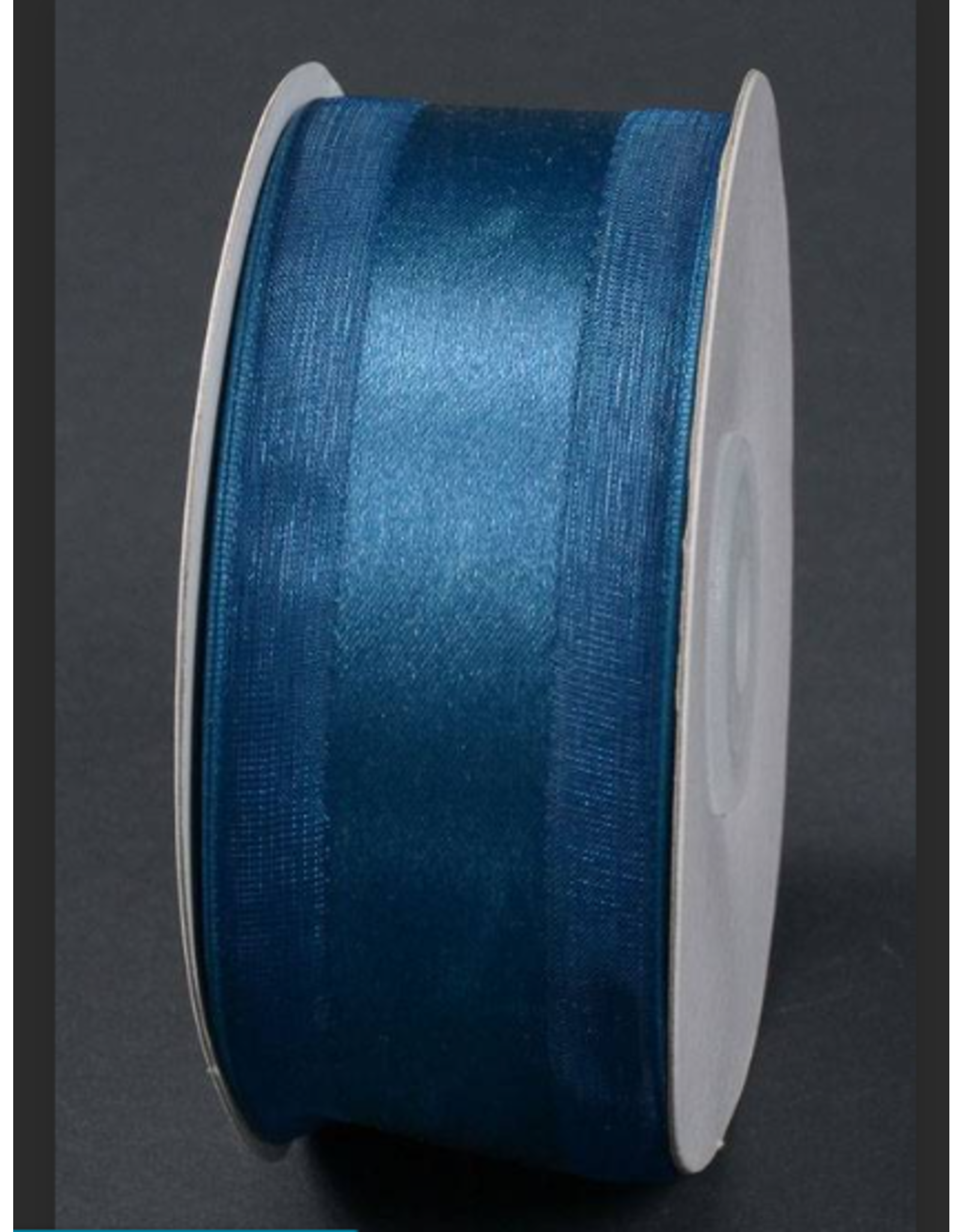 RIBBON: SATIN EDGE NAVY  7/8" x  25 yards