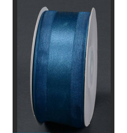 RIBBON: SATIN EDGE NAVY  7/8" x  25 yards
