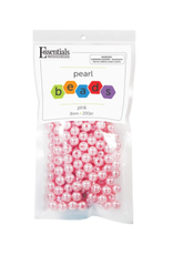 PEARL BEADS: 8MM PINK 200 PACK