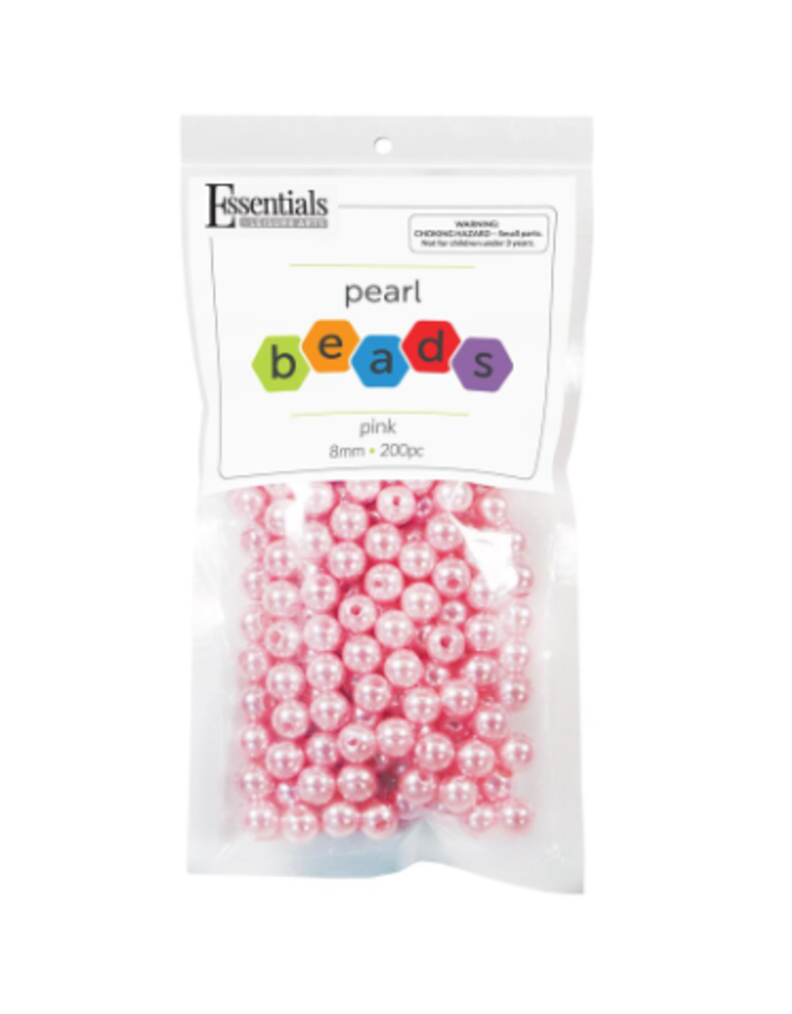 PEARL BEADS: 8MM PINK 200 PACK
