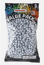 PONY BEADS: OPAQUE GRAY 6mmX9mm 900 PACK