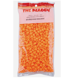 PONY BEADS: OPAQUE ORANGE 6mmX9mm 900 PACK