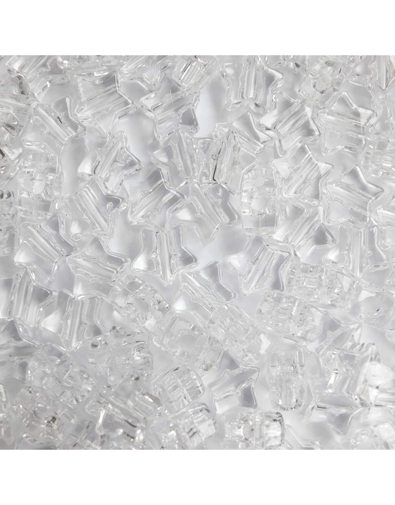 PONY BEAD: STAR SHAPE CLEAR