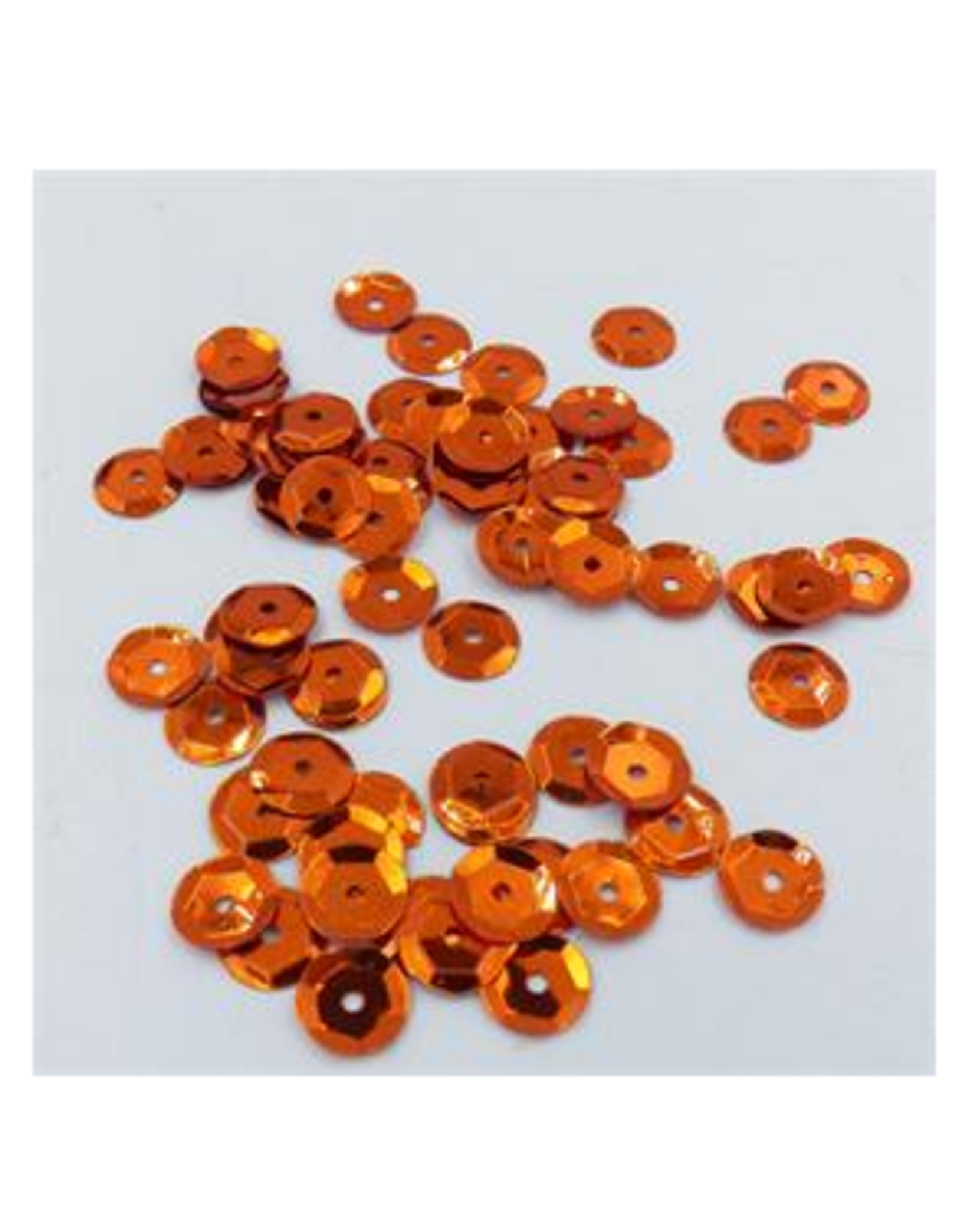 SEQUINS - 8MM - ORANGE 200 PACK