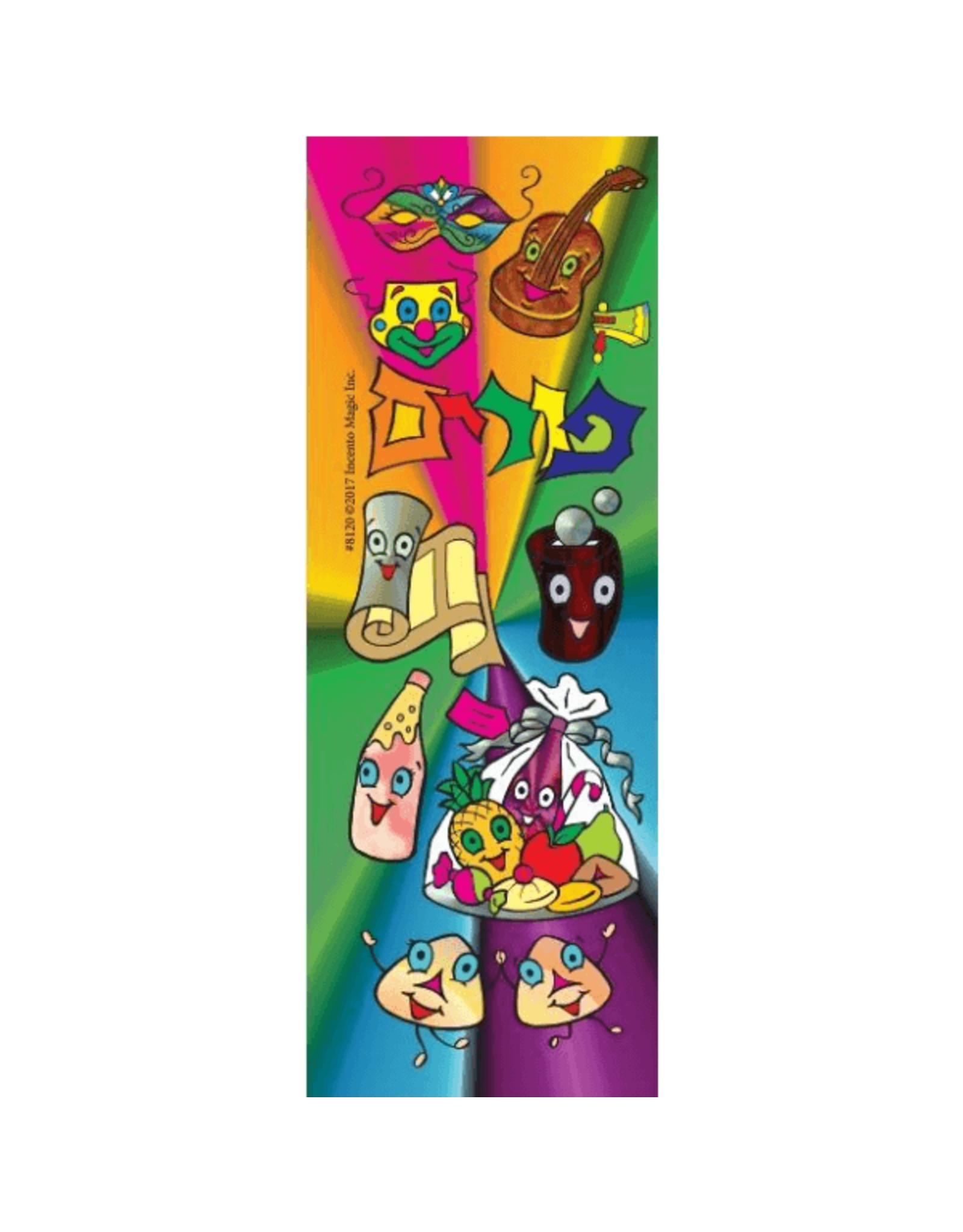 incento magic STICKERS  DIE-CUT PURIM - 6 SHEETS