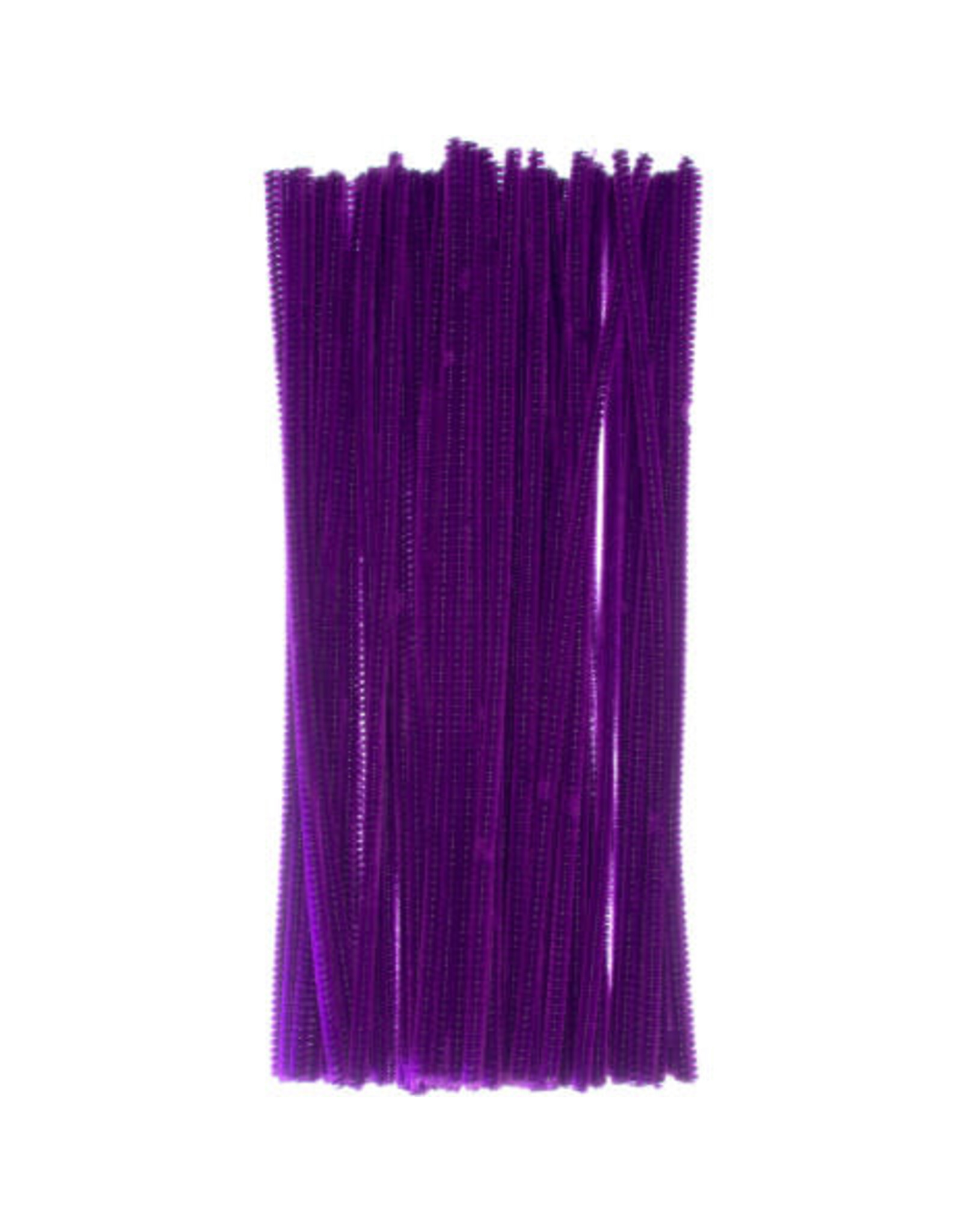 PIPE CLEANERS: 6MM X 12" -  PURPLE 100 PACK