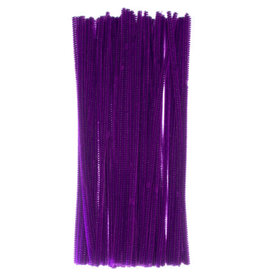 PIPE CLEANERS: 6MM X 12" -  PURPLE 100 PACK