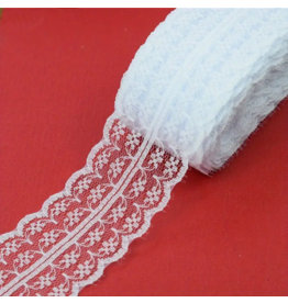 FLAT LACE TRIM 10 YARD WHITE
