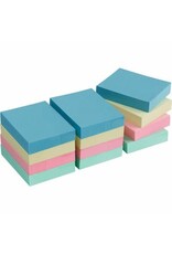 BUSINNESS SOURCE STICKY NOTES  PASTEL COLORS 1-3/8"x1-7/8" - 12 PADS ( 1,200 SHEETS )