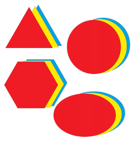 CUT-OUTS: LARGE ASSORTED GEOMETRIC SHAPES 31 pc