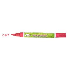 FABRIC MARKER GLITTER - FINE - RED