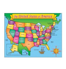 WIPE OFF CHART: UNITED STATES  MAP 17"X22"