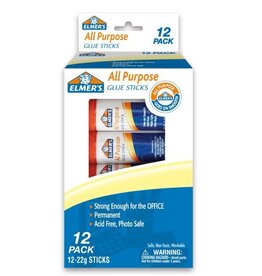 ELMER'S ELMER'S GLUE STICKS ALL PURPOSE PERMANENT .77OZ - 12 PACK