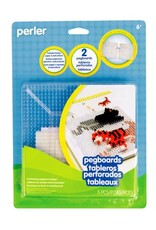 PERLER: CLEAR PEGBOARDS LARGE 2 PIECE