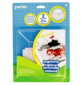 PERLER: CLEAR PEGBOARDS LARGE 2 PIECE