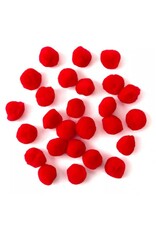 POM POMS: 1" RED 40 PIECES