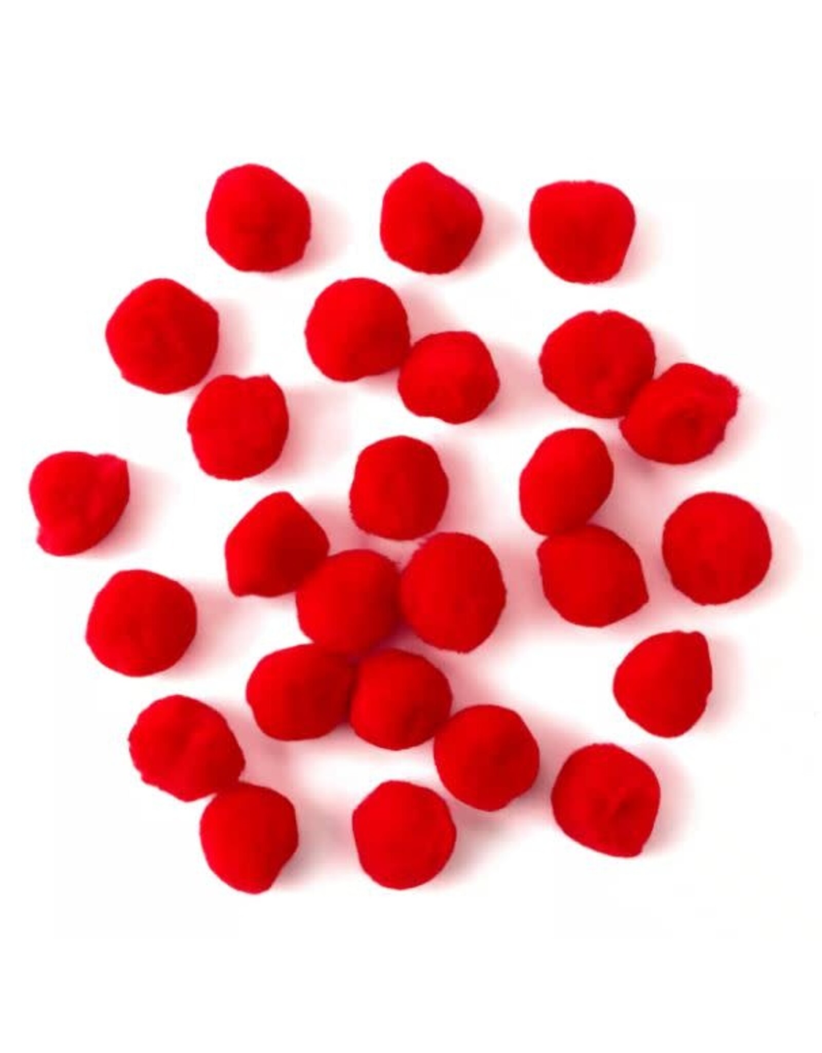 POM POMS: 1" RED 40 PIECES