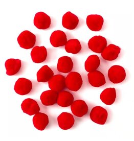 POM POMS: 1" RED 40 PIECES