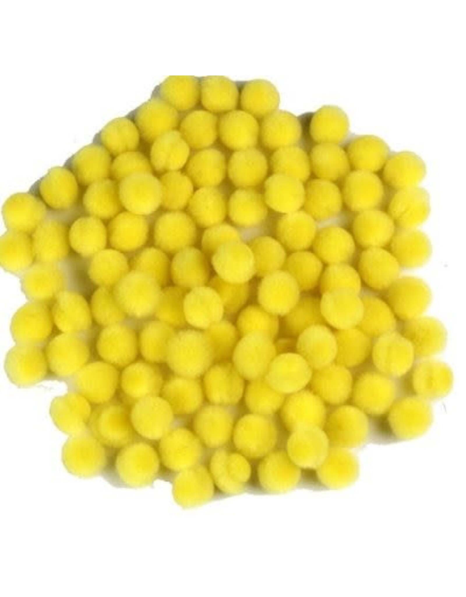 POM POMS: 10MM YELLOW 100 PACK