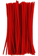PIPE CLEANERS: 6MM x 12" - RED 100 PACK