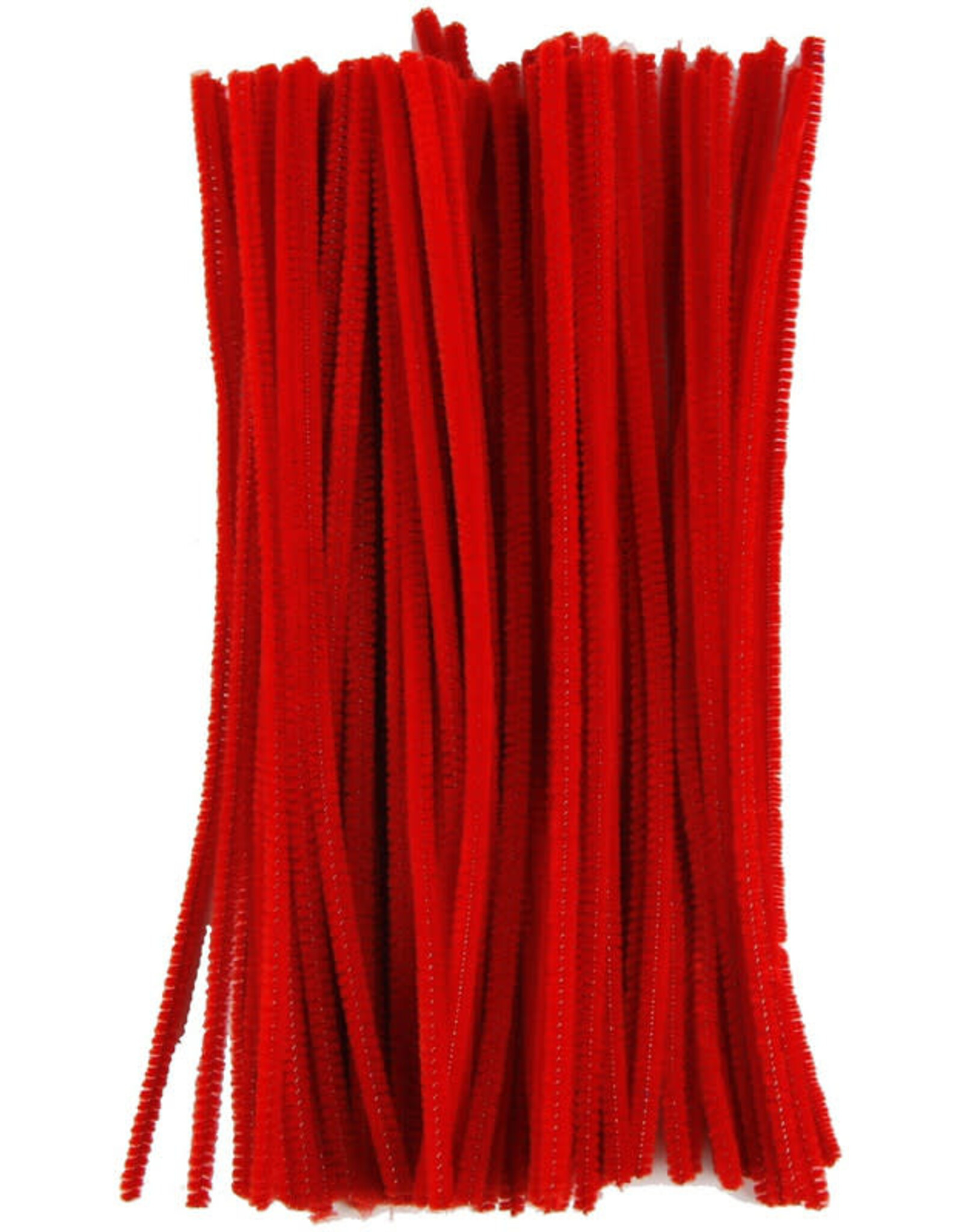 PIPE CLEANERS: 6MM x 12" - RED 100 PACK