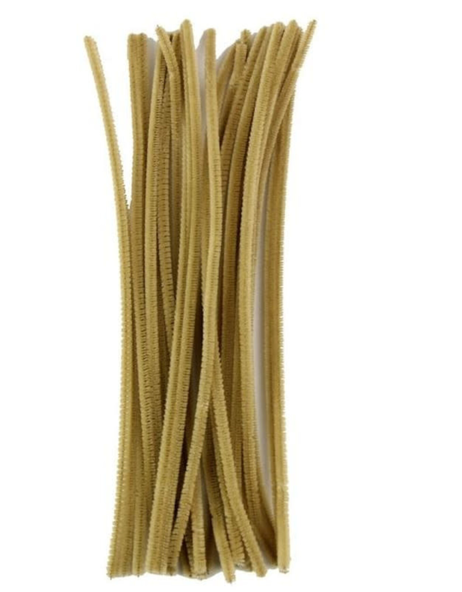 PIPE CLEANERS: 6MM x 12" - BEIGE 100PC