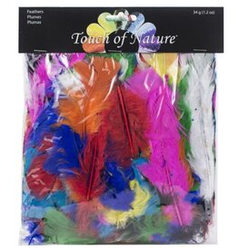 FEATHERS: BRIGHT ASSORTED 34 GRAMS