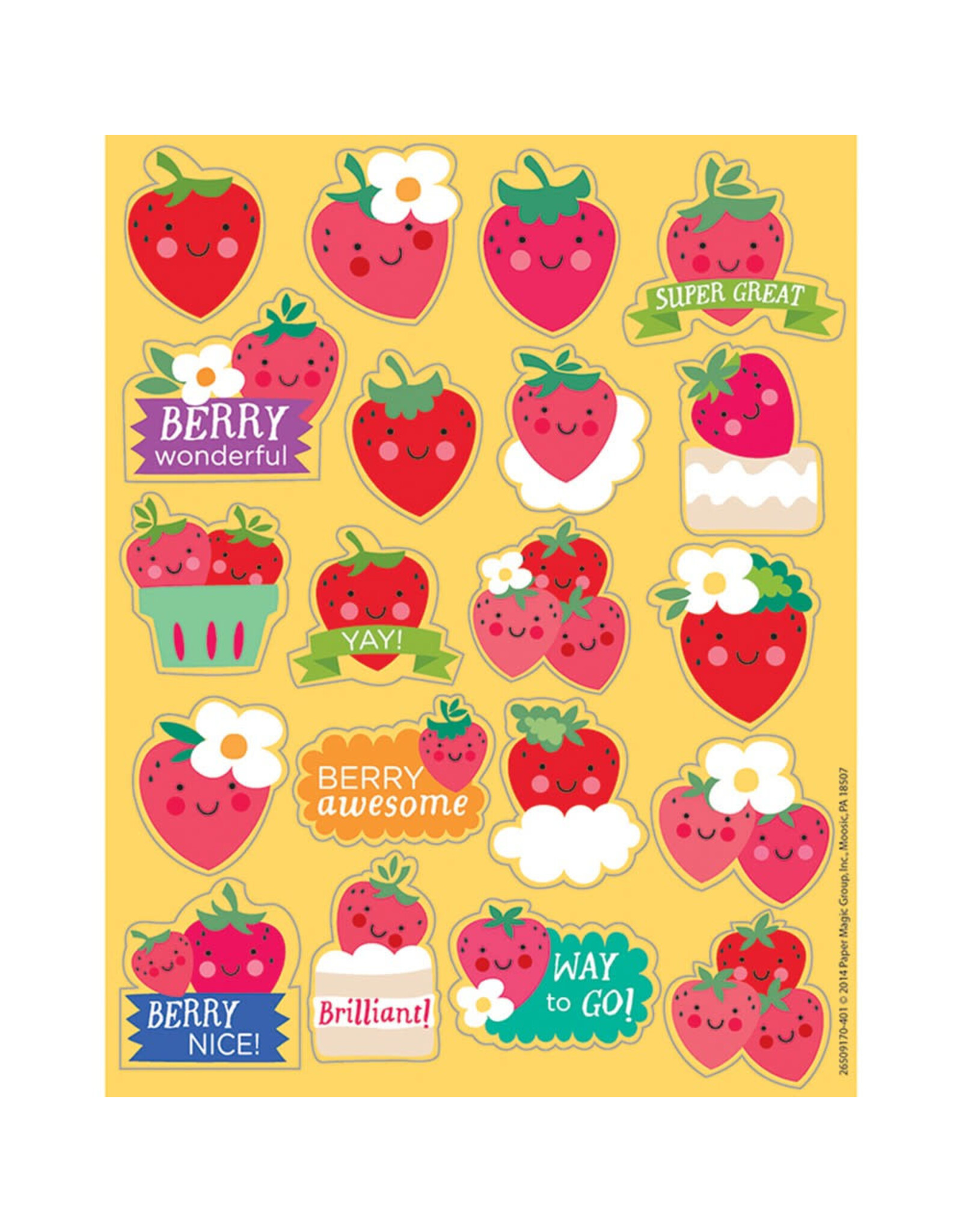 SCENTED STICKER: STRAWBERRY - 80 STICKERS