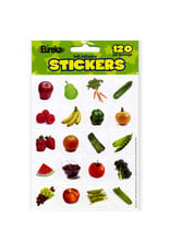 EUREKA STICKERS: THEME FRUIT AND VEGETABLES - 120 STICKERS