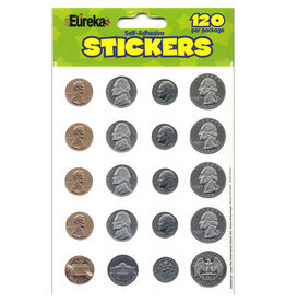EUREKA STICKERS: THEME MONEY COINS 120 STICKERS