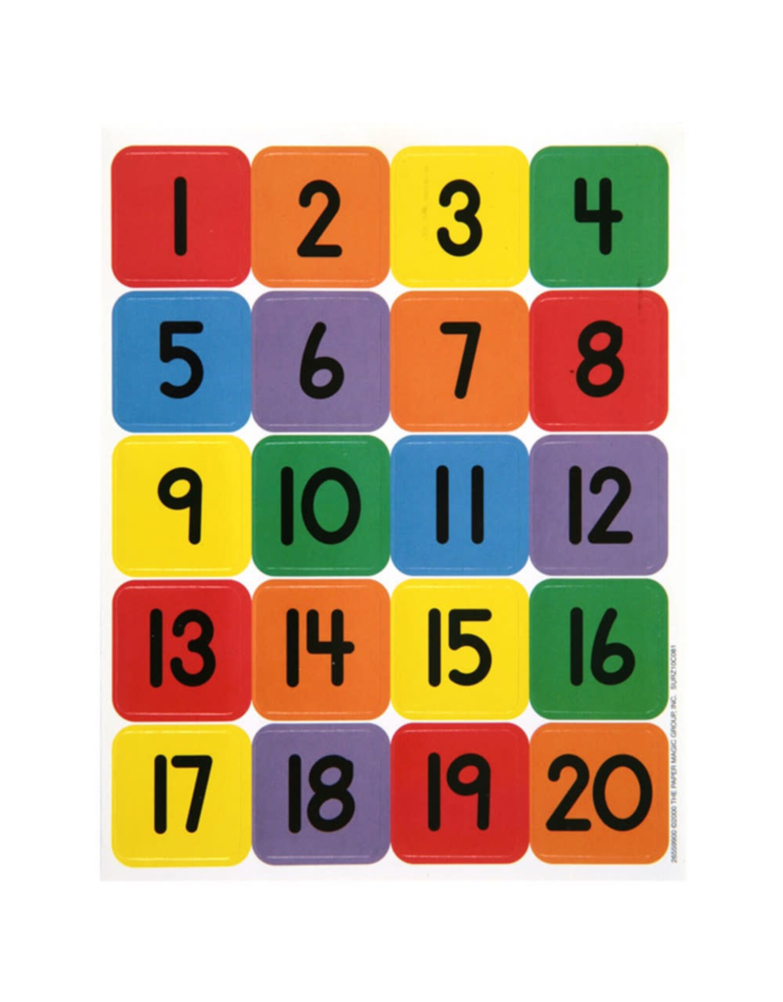 EUREKA STICKERS: THEME NUMBERS 1-20 - 120 STICKERS