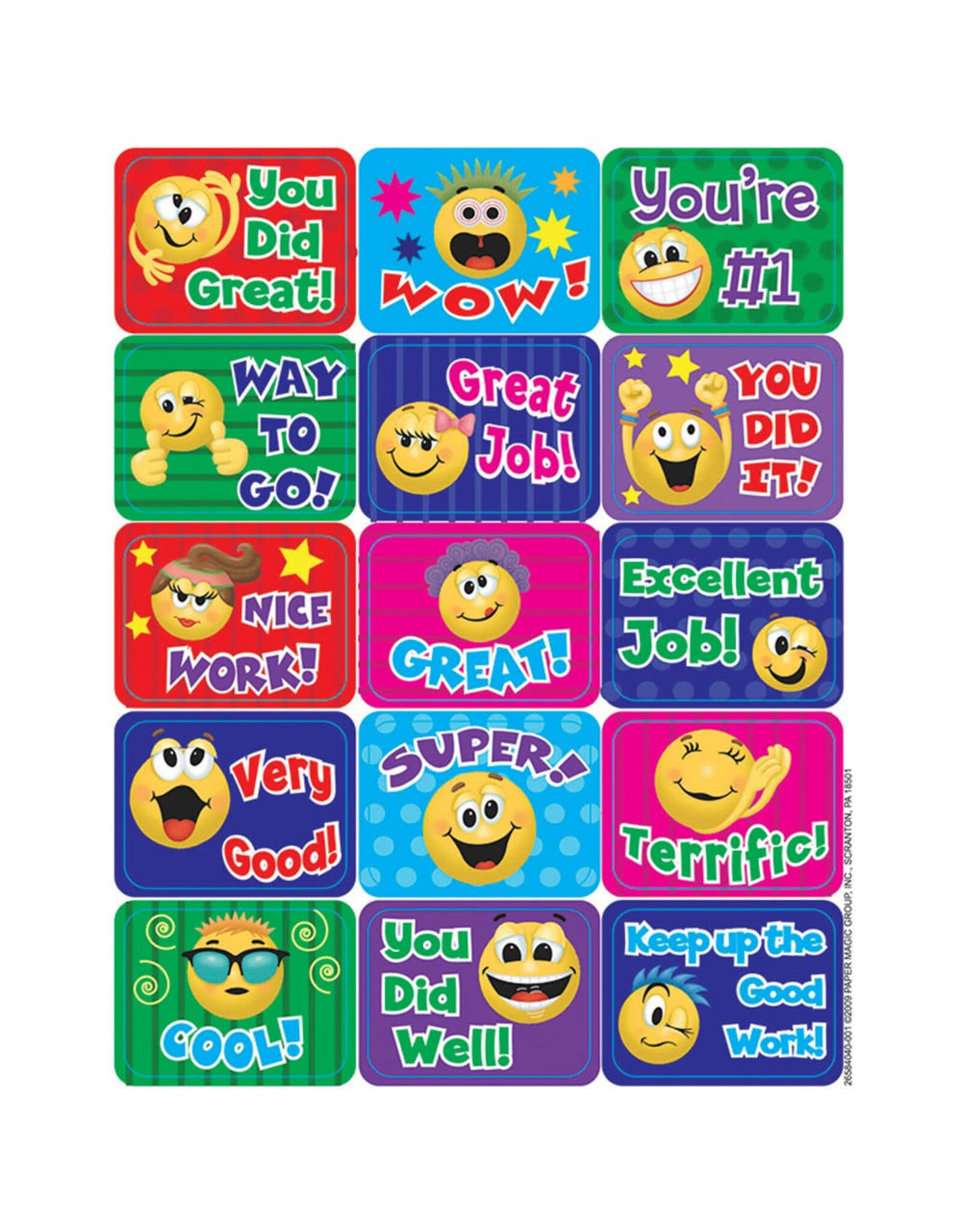 EUREKA STICKERS: SUCCESS EMOTICONS - 120 STICKERS