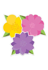 CUT OUT : TEACH TOWN FLOWERS 5.5"X5.5" 36 PACK