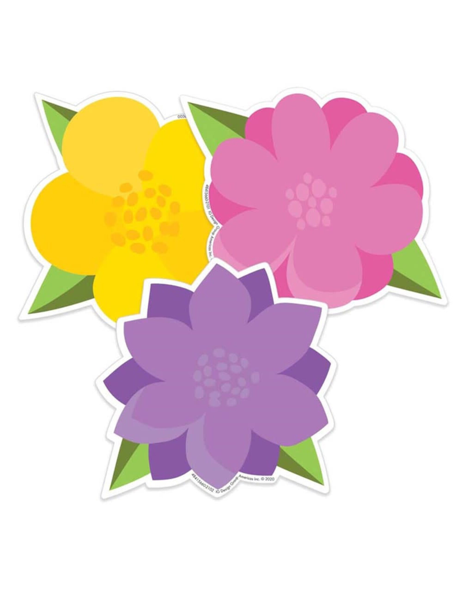 CUT OUT : TEACH TOWN FLOWERS 5.5"X5.5" 36 PACK