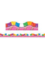 EXTRA WIDE SCALLOPED  BORDER CANDY LAND 3 1/4"X37'
