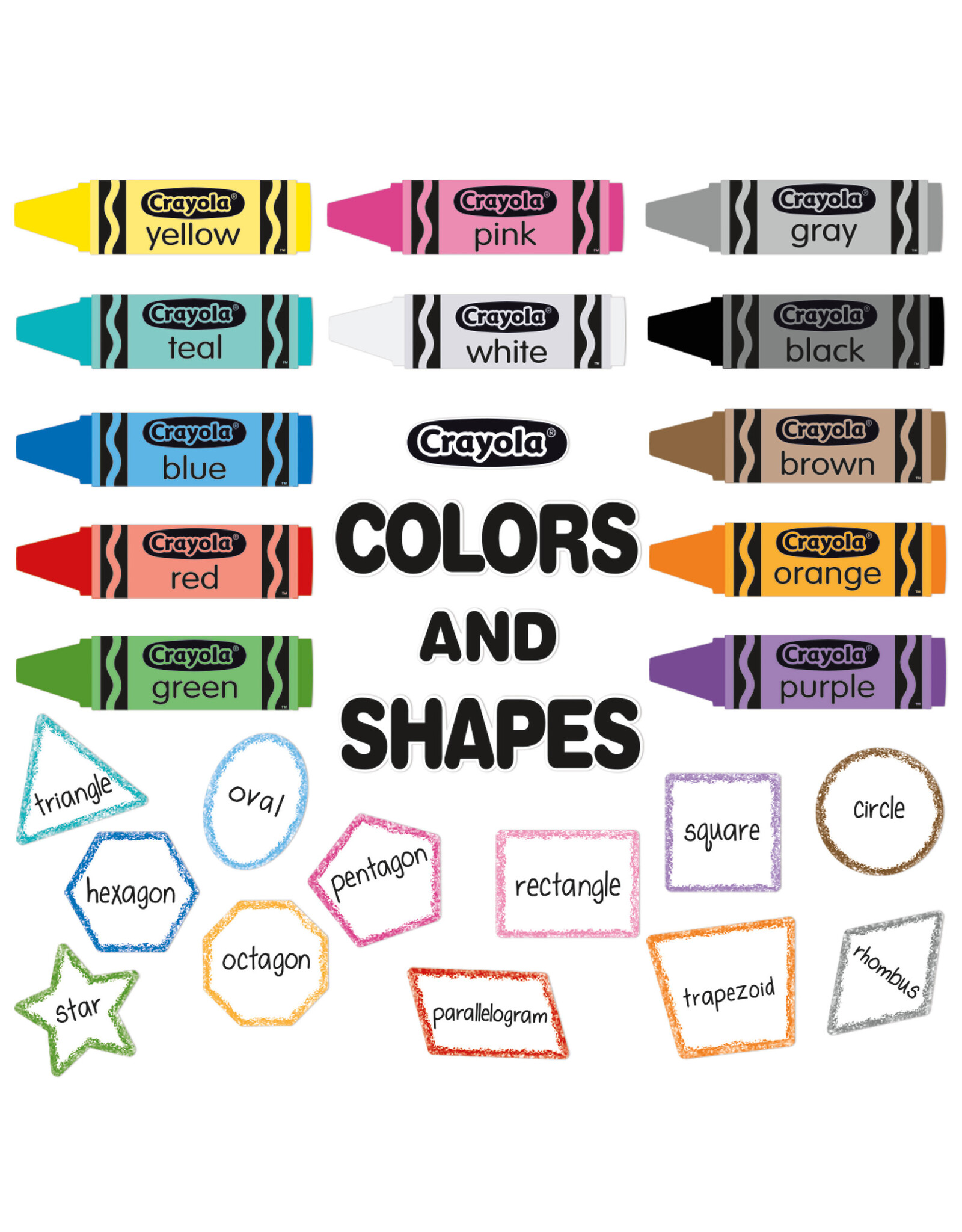 Bulletin Board Set Crayola Colors and Shapes