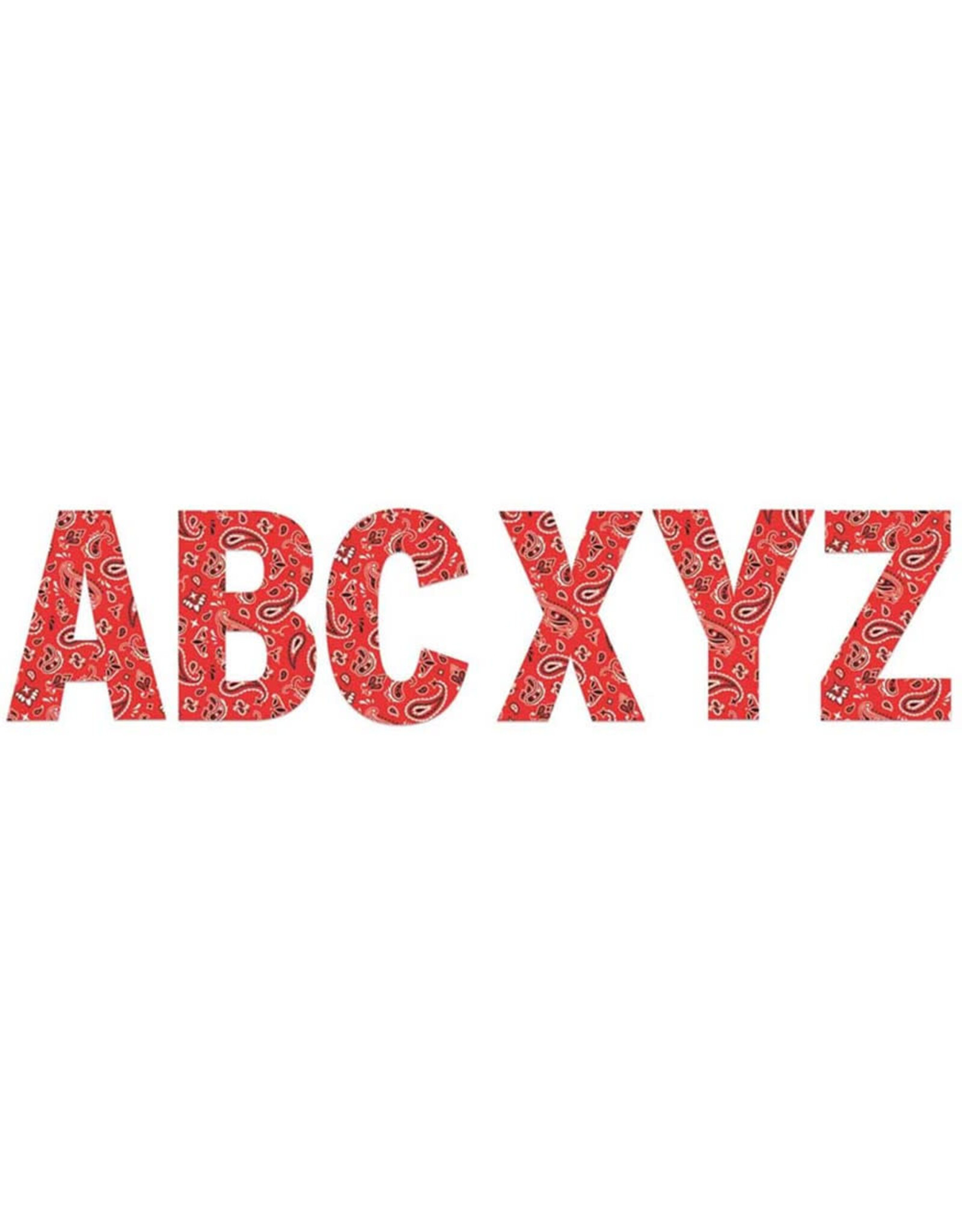 JUMBO DECO LETTER 7" : RED BANDANA