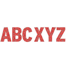JUMBO DECO LETTER 7" : RED BANDANA