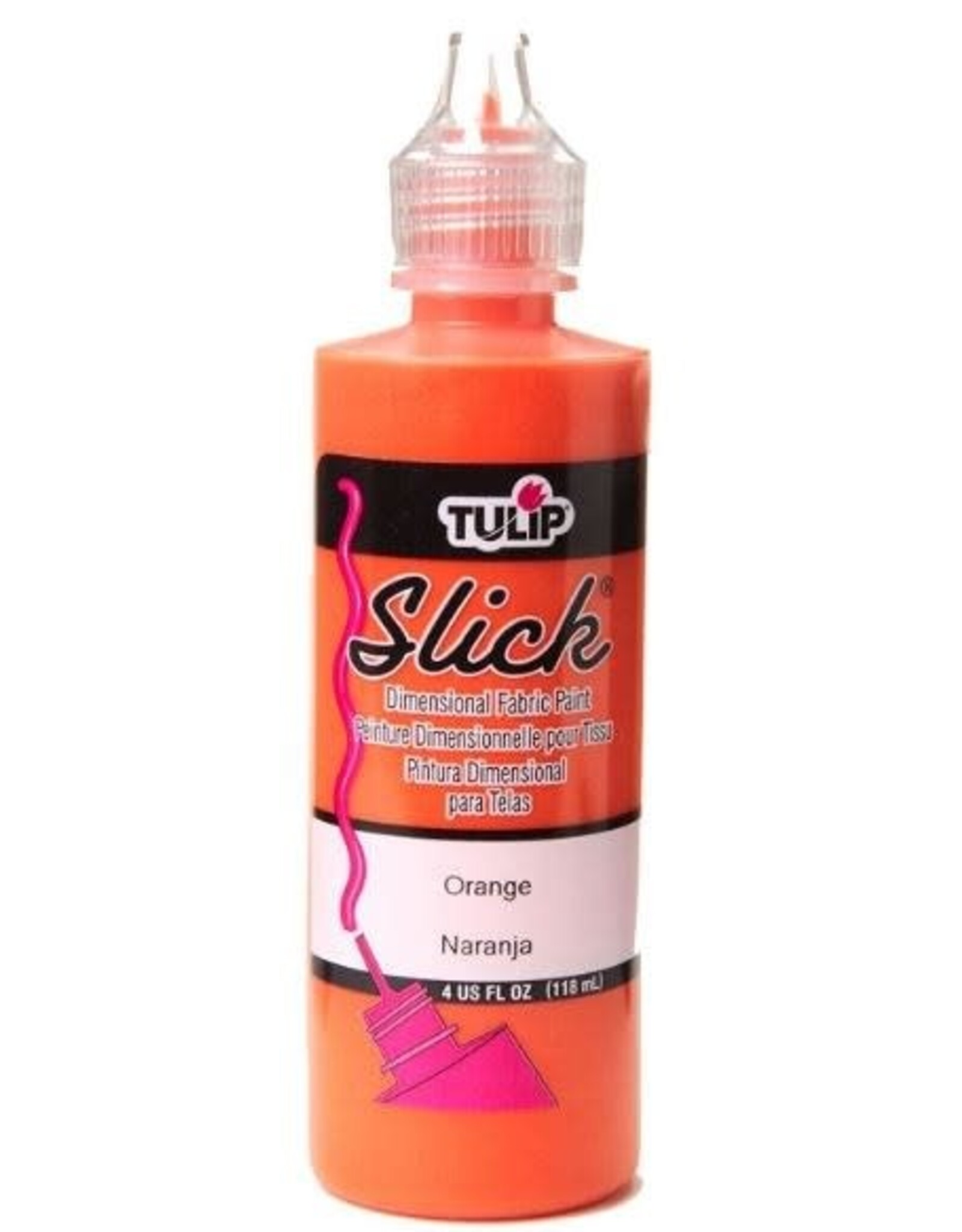 Tulip Tulip Dimensional Fabric Paint 4oz-Slick - Orange