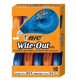 BIC WITE- OUT - CORRECTION TAPE  - 10 PACK