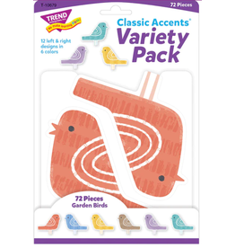CLASSIC ACCENTS GARDEN BIRDS VARIETY 72 PC