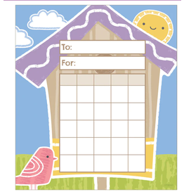 MINI INCENTIVE PAD: 5"X6"  GARDEN BIRDHOUSE 36 PACK