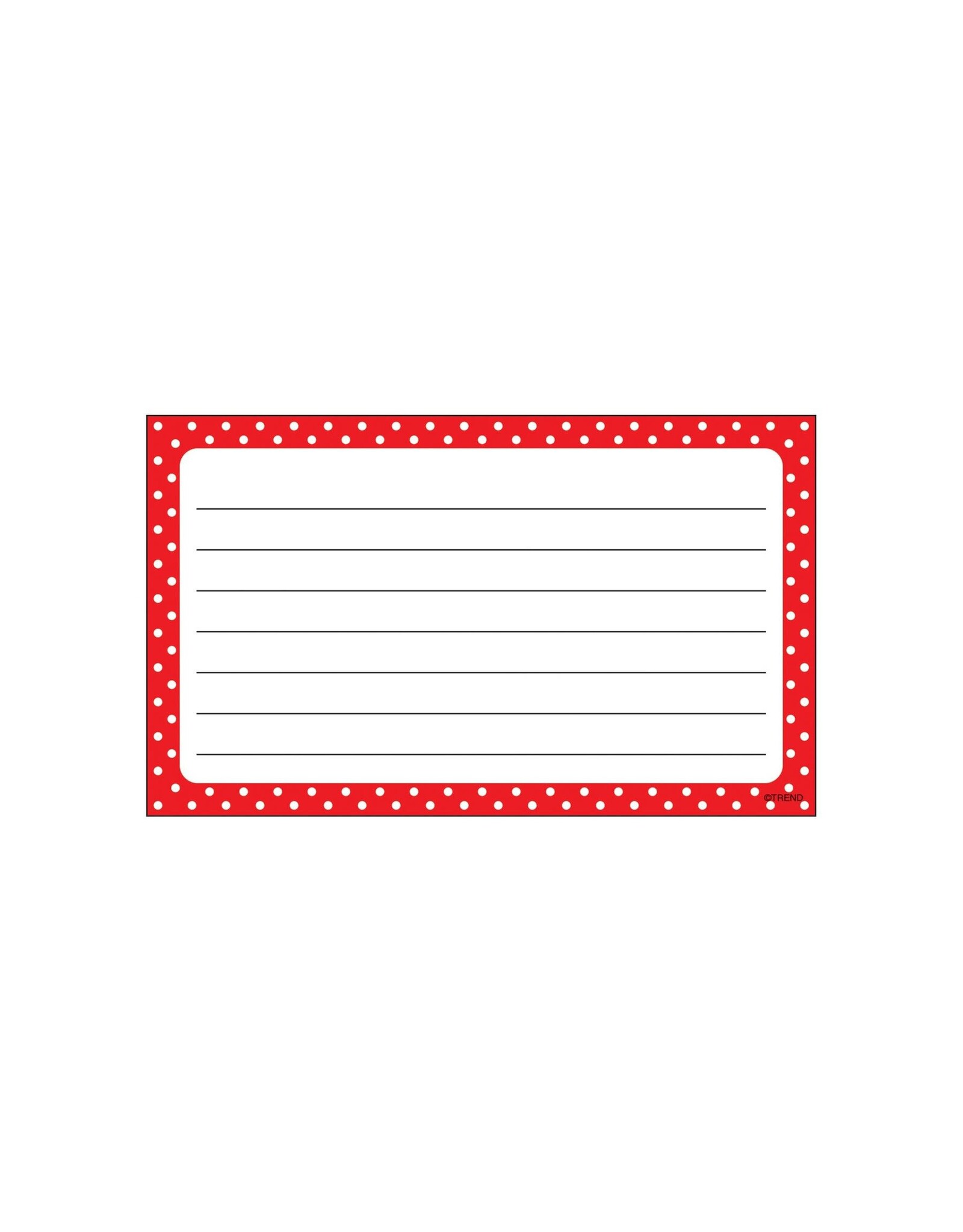 TERRIFIC INDEX CARDS: RED DOT  3"X5" 75 PC