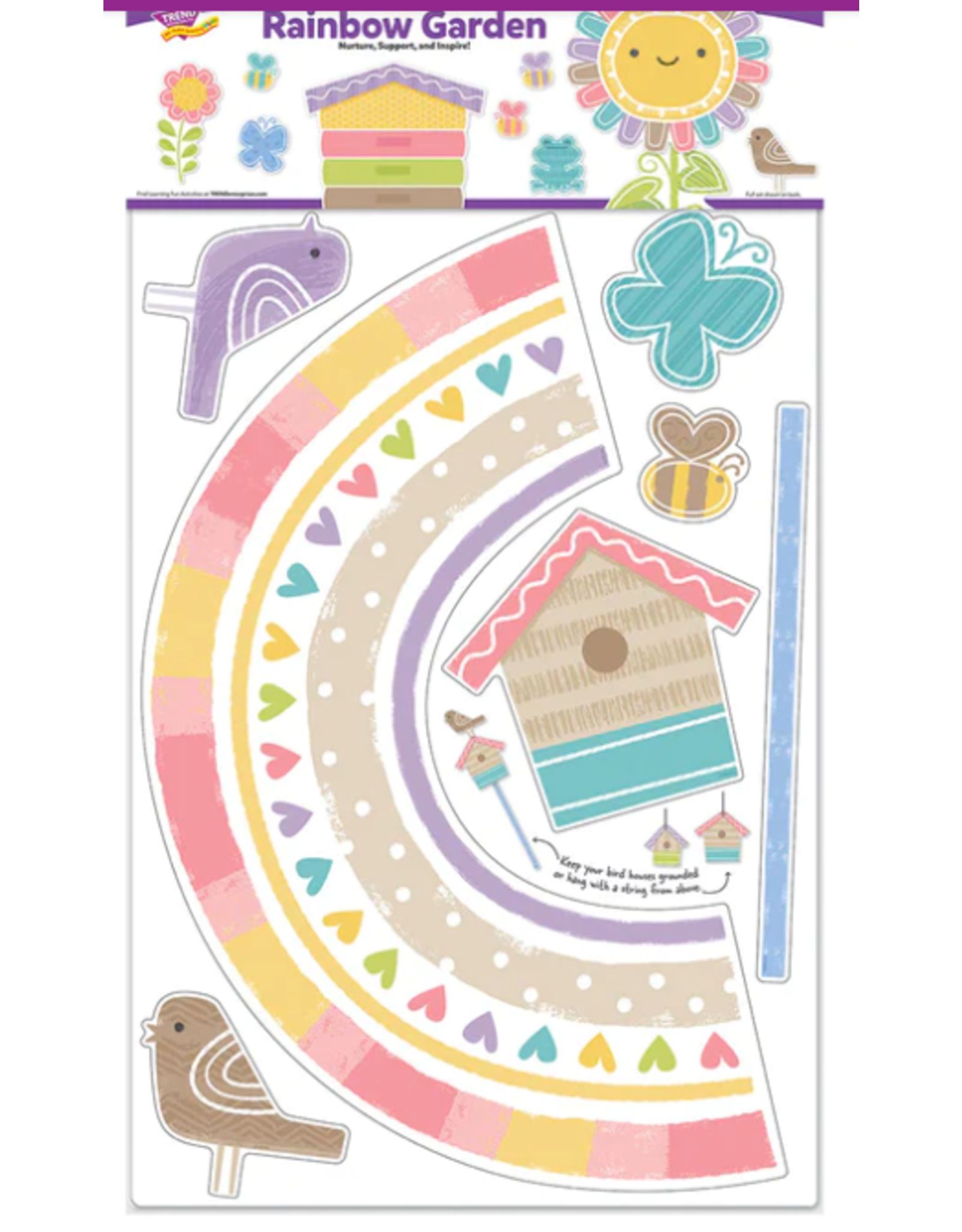 BULLETIN BOARD SET RAINBOW GARDEN