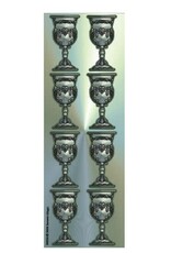 incento magic STICKERS -  SILVER BECHER 1 3/4" - 48 STICKERS