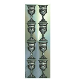 incento magic STICKERS -  SILVER BECHER 1 3/4" - 48 STICKERS