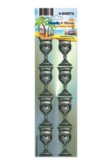 incento magic STICKERS -  SILVER BECHER 1 3/4" - 48 STICKERS