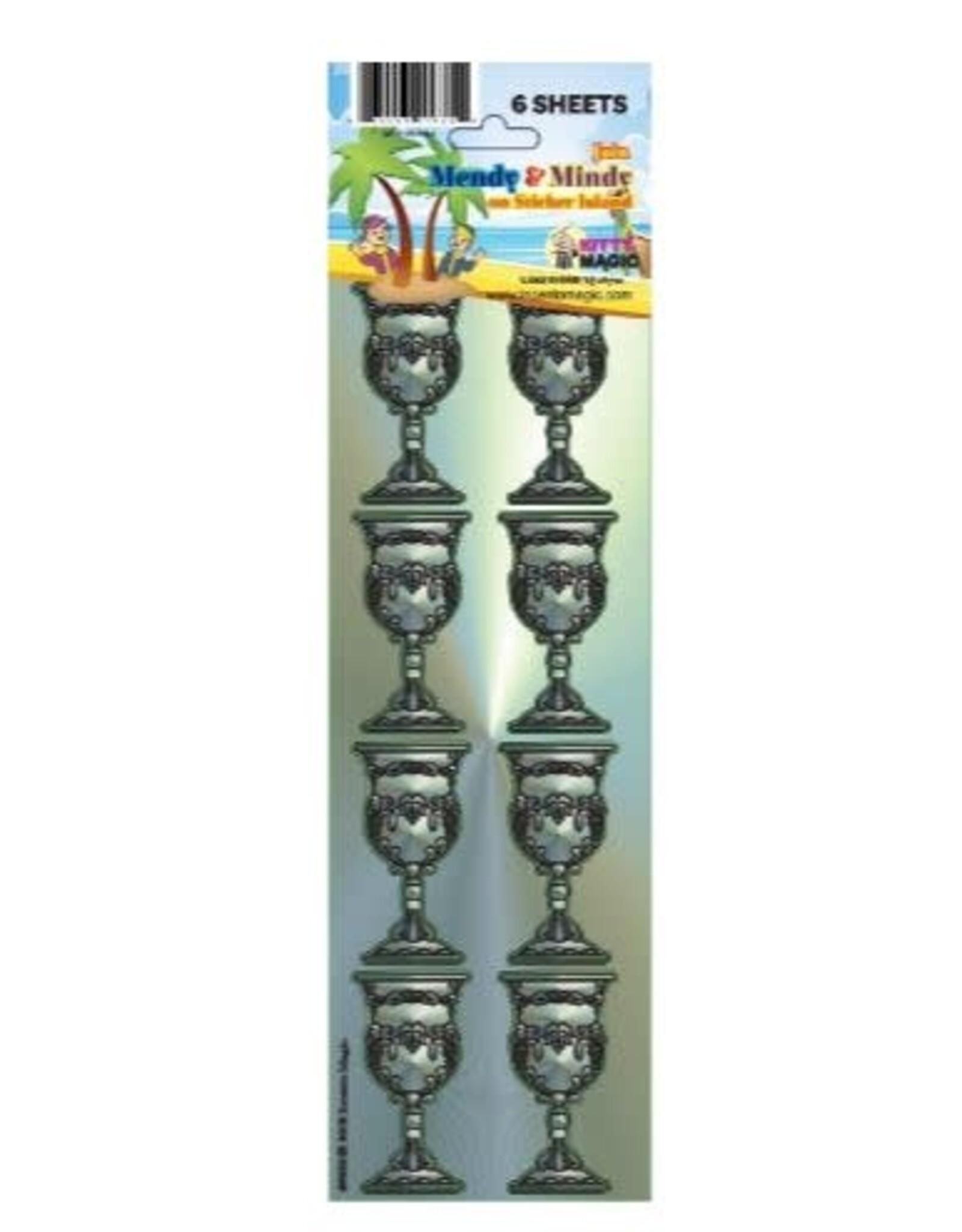 incento magic STICKERS -  SILVER BECHER 1 3/4" - 48 STICKERS