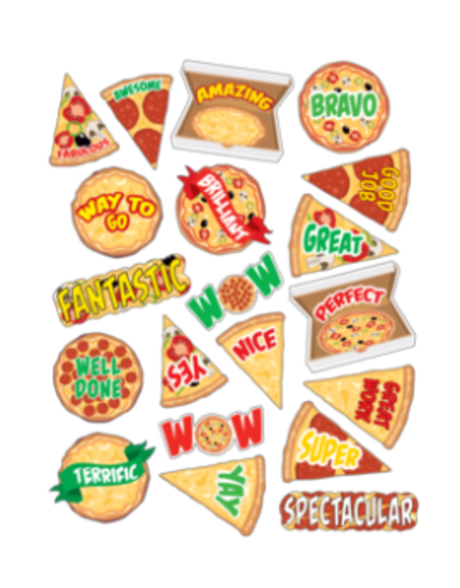 MOTIVATIONAL  STICKER: PIZZA  120PC